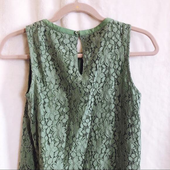 LALU Green Lace Button-Back Mini Dress - Picture 7 of 13